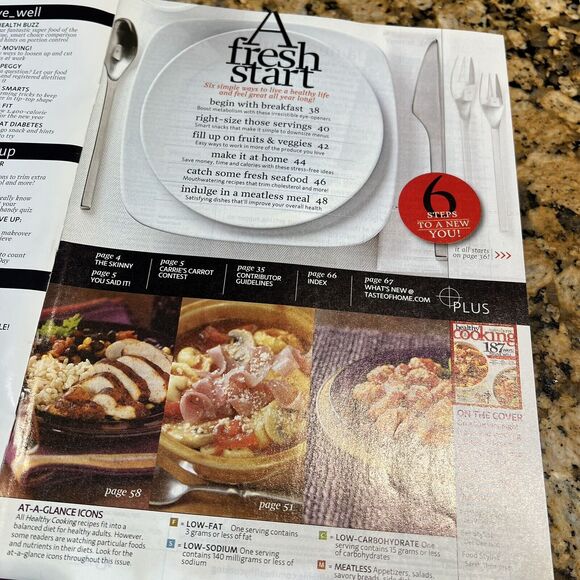 Lot of Taste of Homes Healthy Cooking Recipe Magazines 2010 Back Issue Set Of 6 - Picture 4 of 16